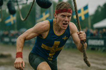 En extremsporttävling som håller plats i Sverige med en aktiv deltagare i rörelse.